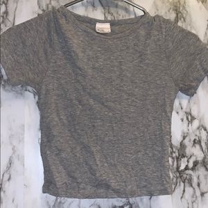 Gray crop top
